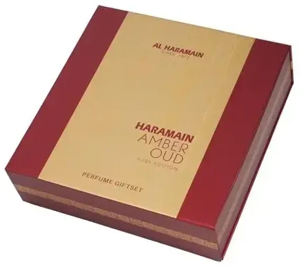 Al Haramain Amber Oud Ruby Edition rinkinys parfuminio vandens purškiklis 75ml + parfuminio vandens purškiklis 30ml + purškiamas dezodorantas 200ml