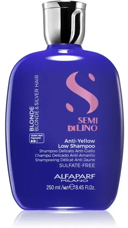 Alfaparf Milano Semi Di Lino Skirtas šviesiems plaukams y Sidabrinis Low šampūnas 250ml