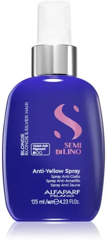 Alfaparf Milano Semi Di Lino Skirtas šviesiems plaukams and Sidabrinis Purškiklis natūraliai šviesiems tiek šviesintiems plaukams 125ml