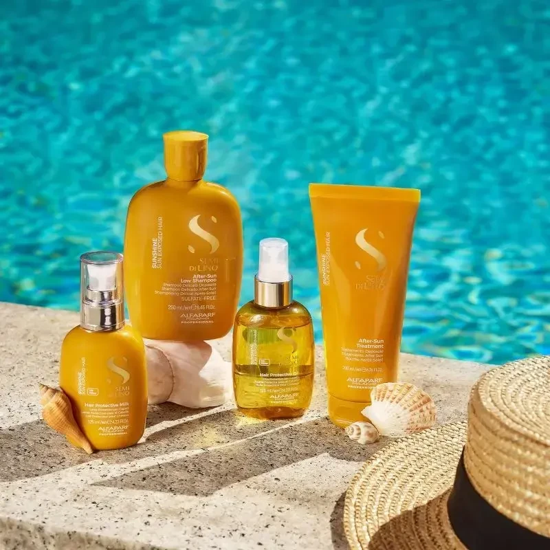 Alfaparf Milano Semi Di Lino Sunshine Hair Protective Oil nenuplaunamas apsauginis aliejus plaukams su UV filtru, 125 ml