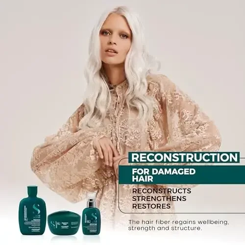 Alfaparf Milano Semi Di Lino Reconstruction Anti-Damage Shield Kreminis atkuriantis kremas pažeistiems plaukams su termine apsauga, 125 ml