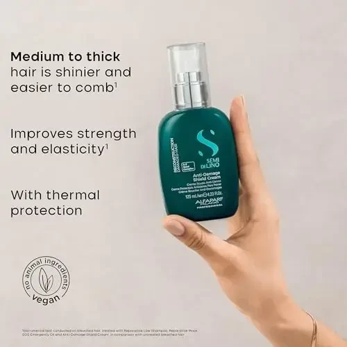 Alfaparf Milano Semi Di Lino Reconstruction Anti-Damage Shield Kreminis atkuriantis kremas pažeistiems plaukams su termine apsauga, 125 ml
