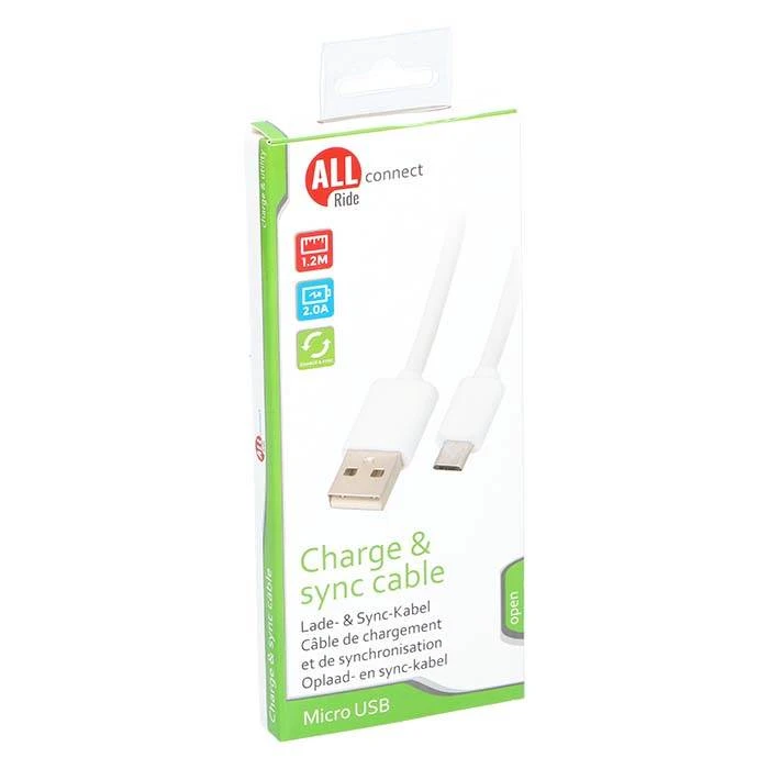 All Ride Ride Įkroviklis micro USB 1.2m 2A