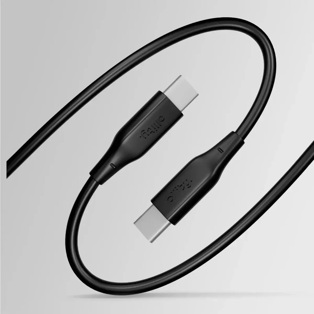 "Allity" kabelis AUC-02 USB-C - USB-C 1.0 m 60W juodas