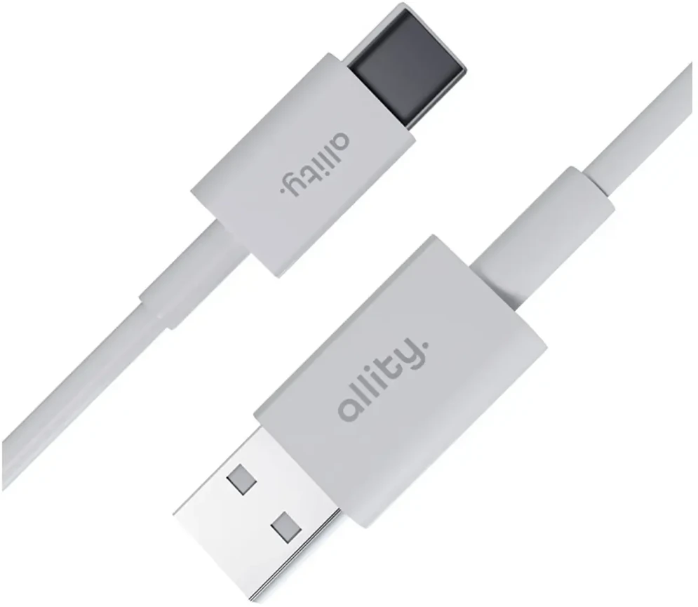 Allity Sp. su o.o. „Allity“ laidas AUC-03 USB-A - USB-C 1,0 m 3A, baltas