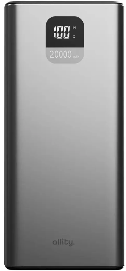 „Allity Sp. su o.o.“ „Allity“ išorinė baterija APB-100 PD QC 22,5 W 20000 mAh pilka