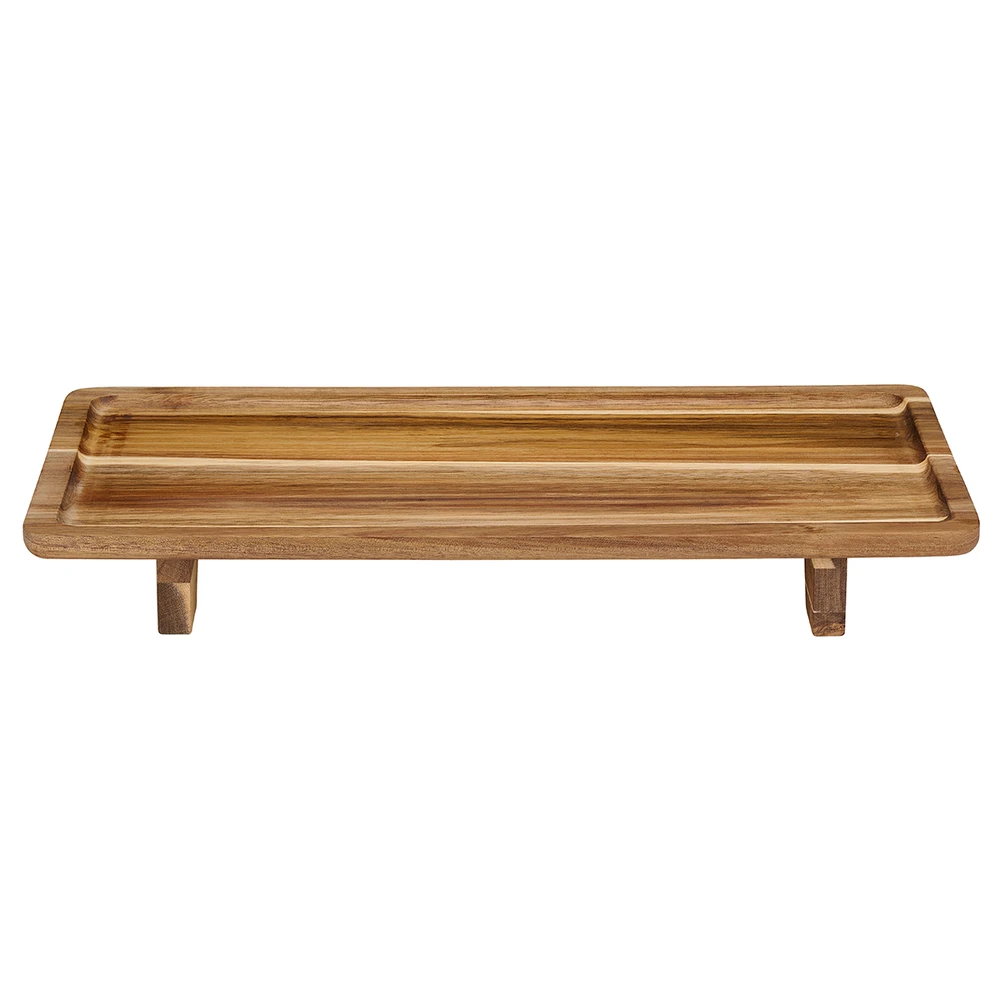 Akacijos serviravimo padėklas Alpina, 42 × 22 × 5 cm, šilto medžio atspalvio