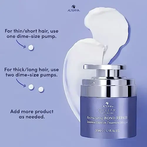 Alterna Caviar Anti-Aging Restructuring Bond Repair Intensive Leave-In Treatment Masque atkuriamoji kaukė, 50 ml