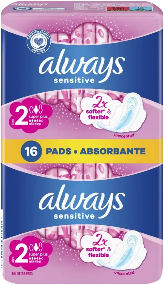 Higieniniai paketai ALWAYS Ultra Super Plus Sens., 16 vnt.