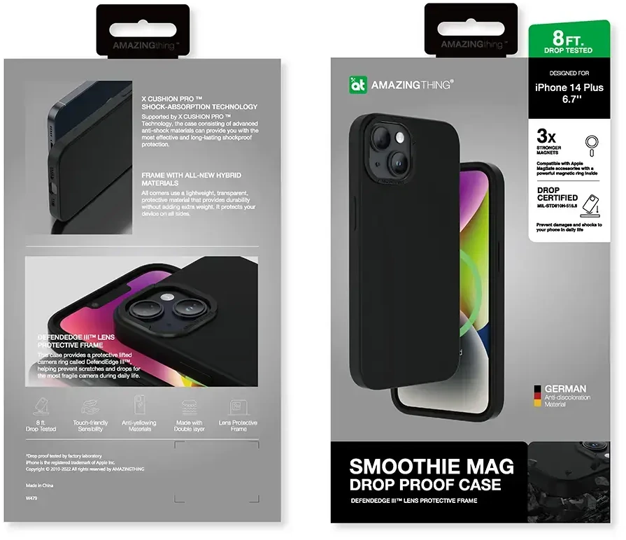 Amazing Thing Smoothie Magsafe dėklas telefonui 8FT IP146.7SMBK Apple iPhone 14 Plus juodos spalvos