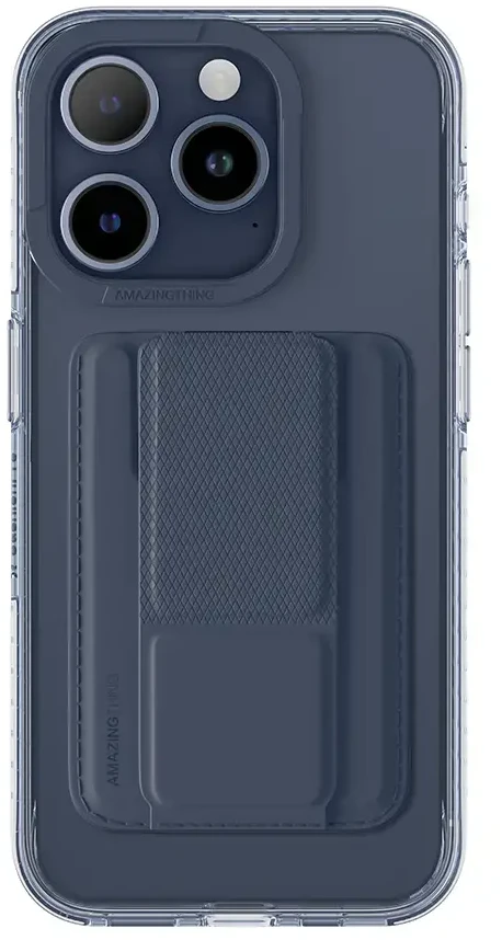 Amazing Thing Nuostabus dalykas „Titan Pro Mag“ piniginės dėklas telefonui 10FT IP156.1PTWBU „iPhone 15 Pro“ mėlynos spalvos su stovu