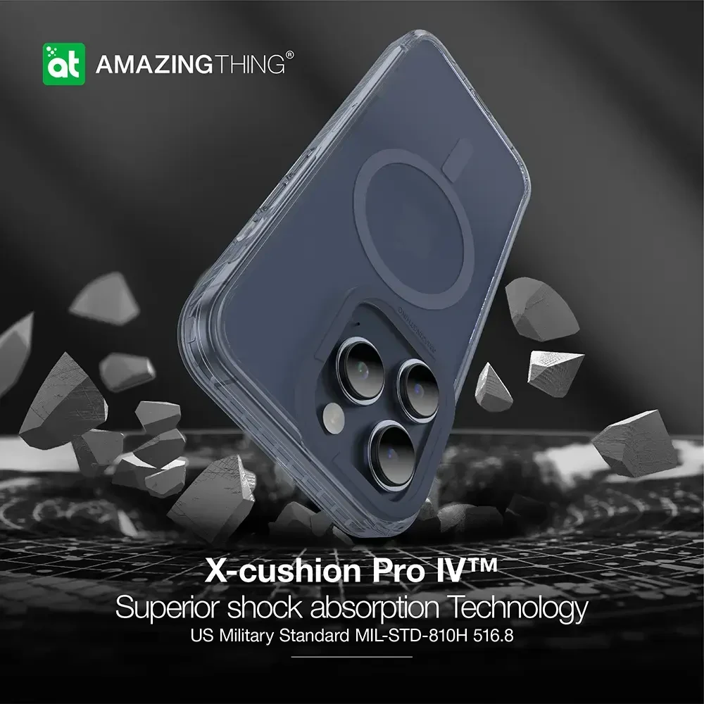 Amazing Thing Titan Pro Magsafe dėklas telefonui 10FT IP156.7PTMBU Apple iPhone 15 Pro Max mėlynos spalvos