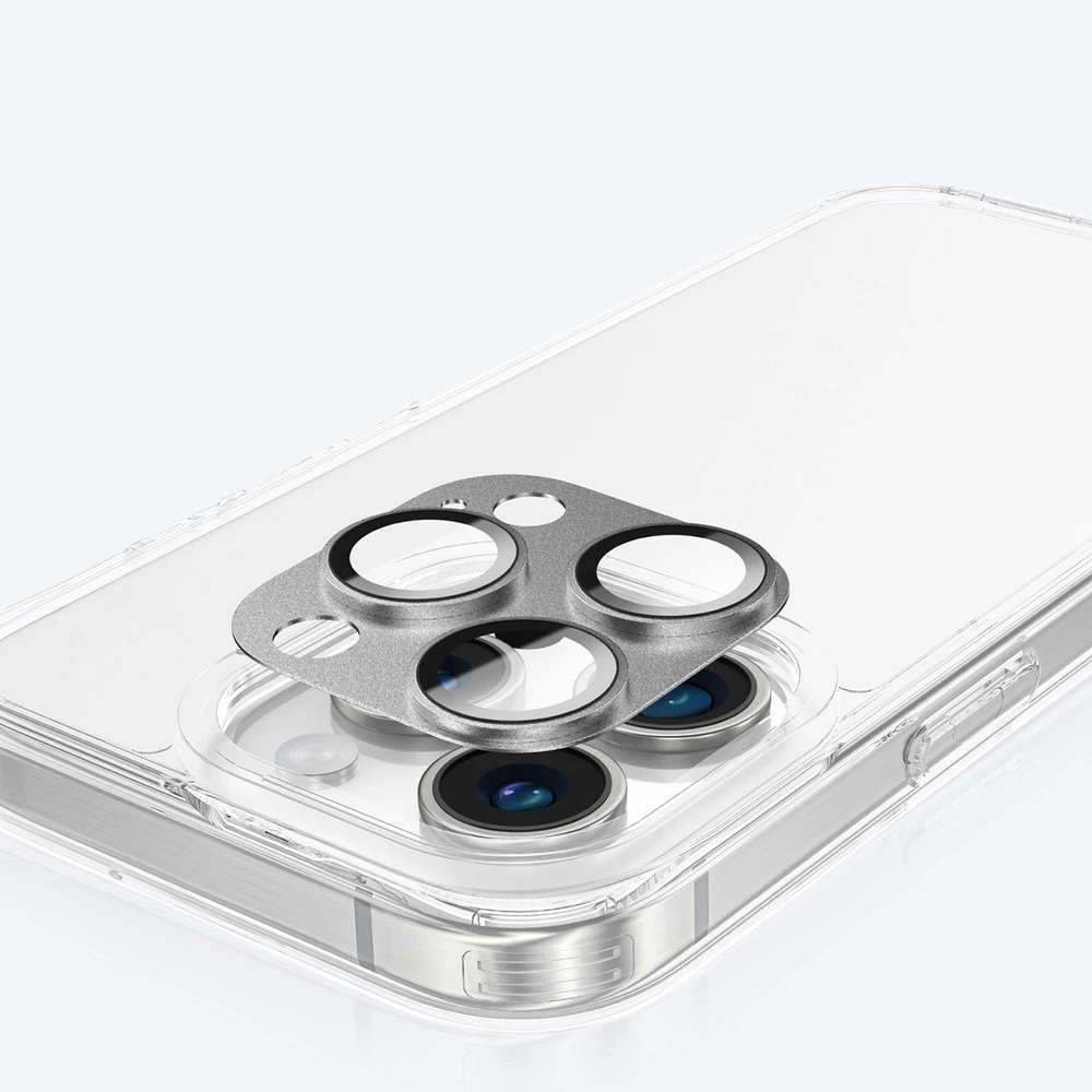 Nezatříděno AmazingThing Aviation-Grade Alloy Apsauginis stiklas Lens skirtas Apple iPhone 16 Pro / 16 Pro Max Camera Lens - Gray