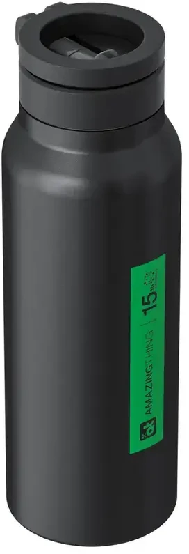 Gertuvė AmazingThing sportinis buteliukas su magnetiniu laikikliu, suderinamas su MagSafe, 800 ml - Juodas
