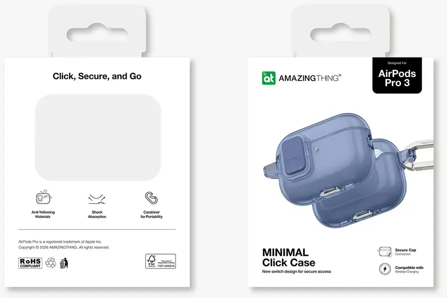 Dėklas AmazingThing Minimal Case for AirPods Pro 3 - Mėlyna