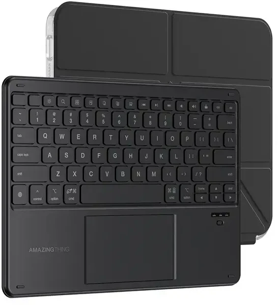 „AmazingThing Minimal Case Keylite Combo“ klaviatūros dėklas, skirtas „iPad 11“ (2022/2025) - Juodas