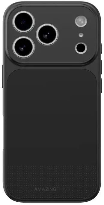 „AmazingThing Minimal Mag“ visiškai uždengiantis dėklas, skirtas „iPhone 17 Pro“ - Juodas