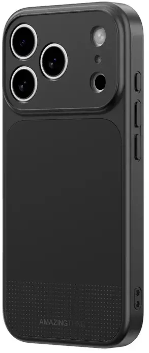 „AmazingThing Minimal Mag“ visiškai uždengiantis dėklas, skirtas „iPhone 17 Pro Max“ - Juodas