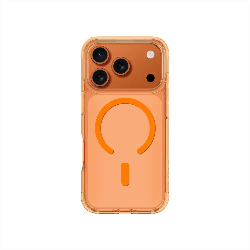 „AmazingThing“ minimalaus dizaino „Mag“ dėklas, skirtas „iPhone 17 Pro Max“, suderinamas su „MagSafe“ - oranžinis