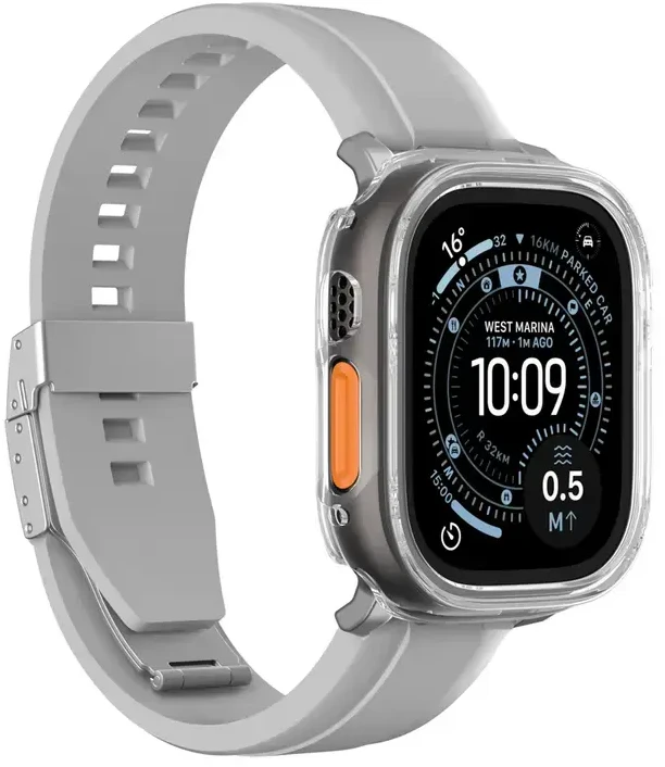 AmazingThing Minimal apsauginis dėklas skirtas Watch UItra 3 49mm – Skaidrus