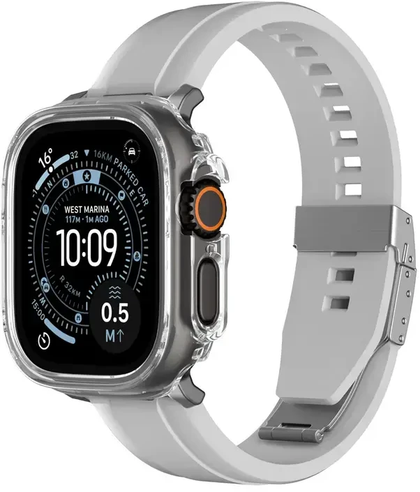 AmazingThing Minimal apsauginis dėklas skirtas Watch UItra 3 49mm – Skaidrus