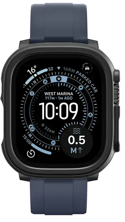 AmazingThing Minimal Protective dėklas skirtas Apple Watch UItra 3 49mm – Juodas