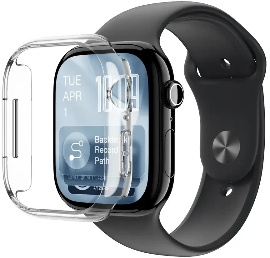 „AmazingThing Minimal“ apsauginis dėklas skirtas „Apple Watch Series 11 42mm“ – skaidrus