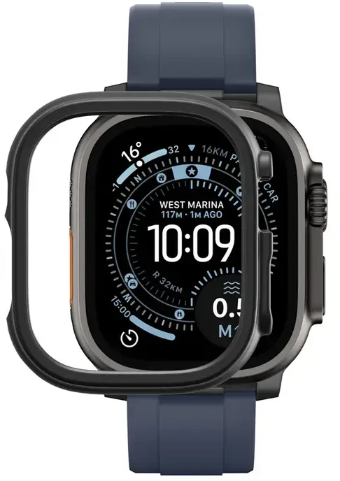 AmazingThing Minimal Protective dėklas skirtas Apple Watch UItra 3 49mm – Juodas