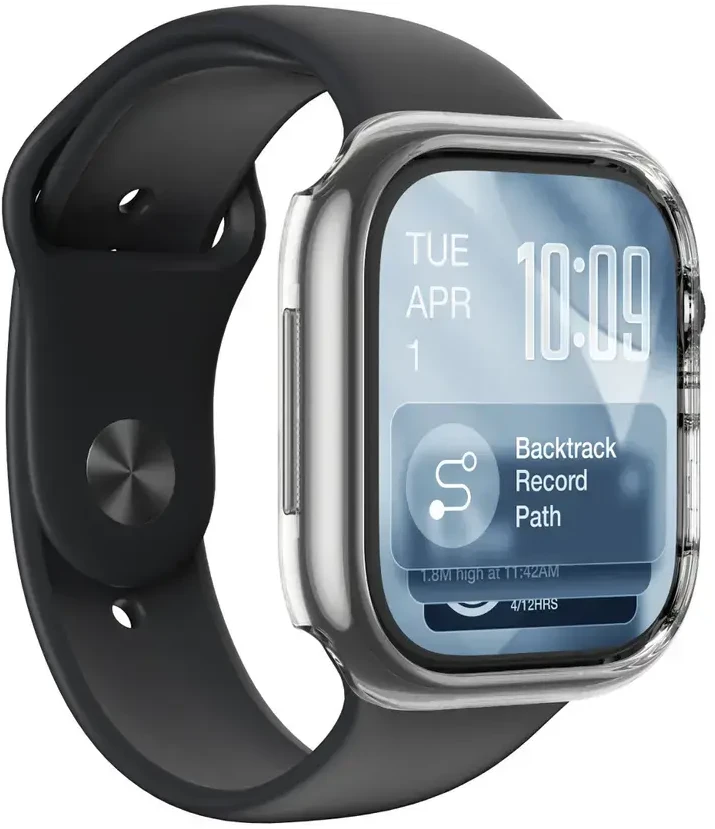 „AmazingThing Minimal“ apsauginis dėklas skirtas „Apple Watch Series 11 42mm“ – skaidrus
