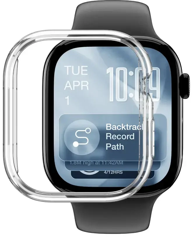 „AmazingThing Minimal“ apsauginis dėklas skirtas „Apple Watch Series 11 42mm“ – skaidrus
