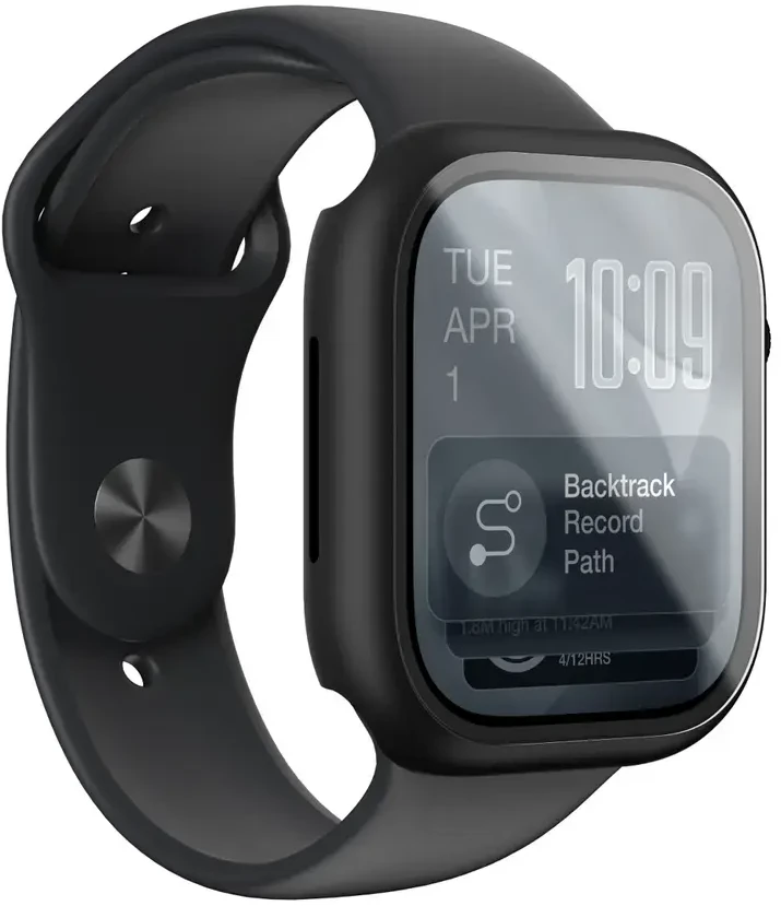 AmazingThing Radix Glass Screen Protector with dėklas skirtas Apple Watch Series 11 46mm – Juodas