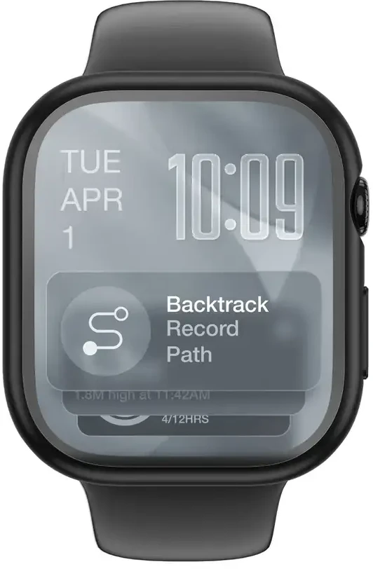 AmazingThing Radix Glass Screen Protector with dėklas skirtas Apple Watch Series 11 46mm – Juodas