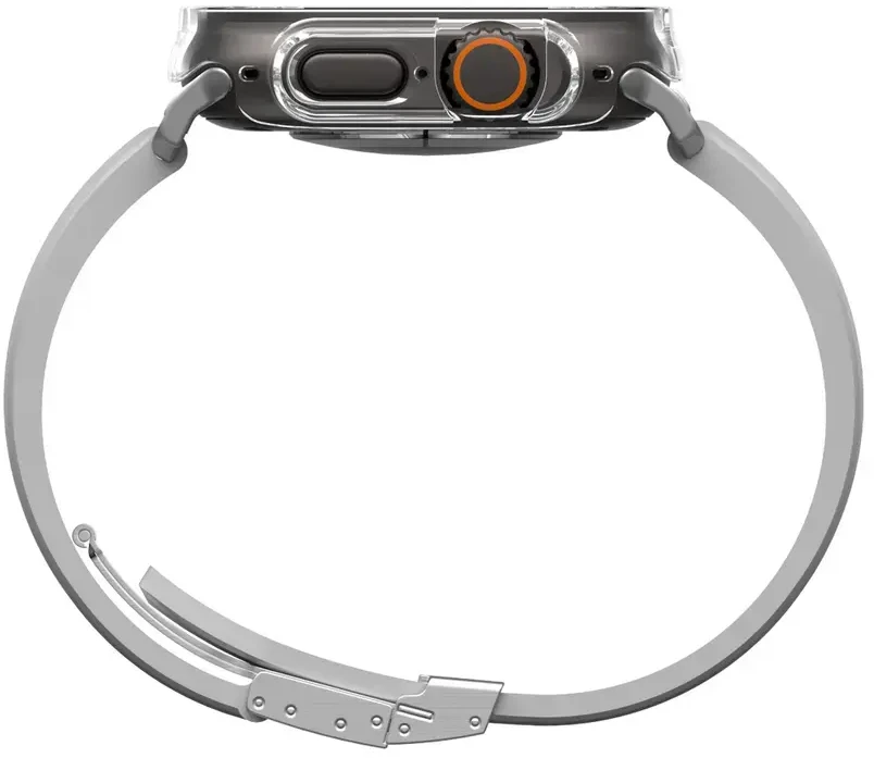 „AmazingThing Radix“ stiklinė ekrano apsauga su dėklu, skirtu „Apple Watch UItra 3“ 49 mm – skaidrus