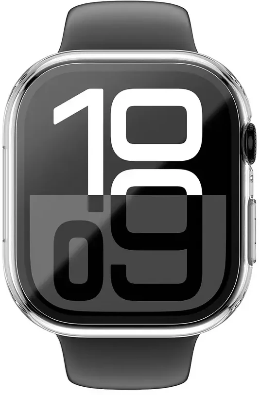 „AmazingThing Radix“ stiklinis dėklas, skirtas „Apple Watch 46mm“ – skaidrus