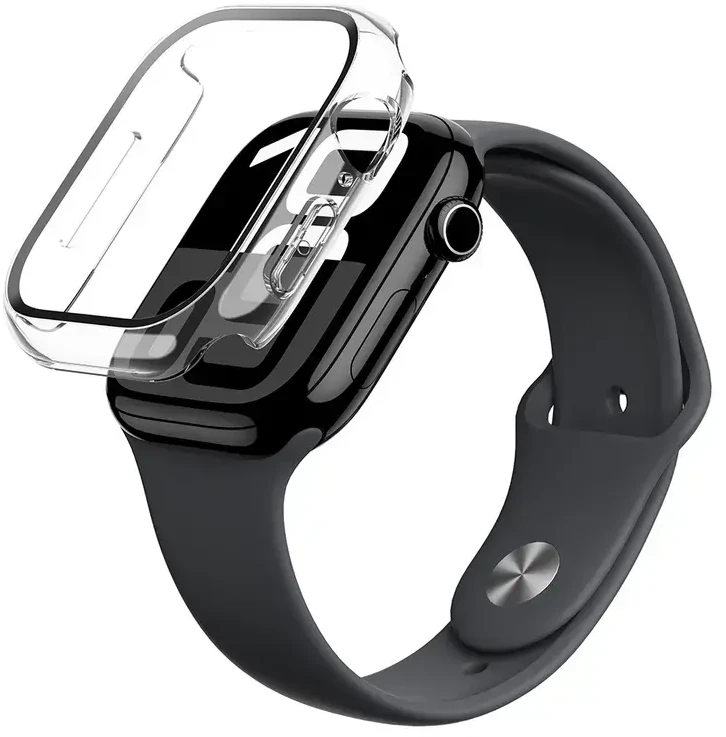 „AmazingThing Radix“ stiklinis dėklas, skirtas „Apple Watch 46mm“ – skaidrus