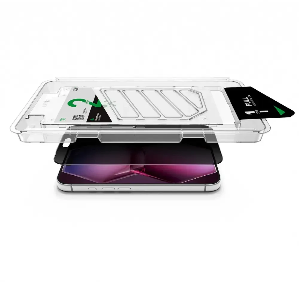 AmazingThing Titan +Care Privacy Glass for iPhone 18 Pro Max with mounting frame