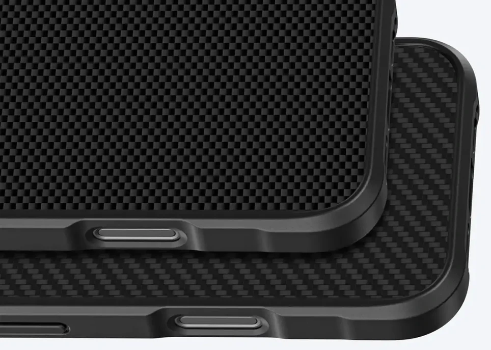 „AmazingThing Titan Max“ dėklas su 600D aramidiniu pluoštu, skirtas „iPhone 16 Pro“ – Juodas