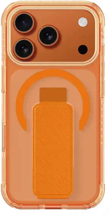 Dėklas „AmazingThing Titan Pro“ laikiklis, skirtas „iPhone 17 Pro Max“, suderinamas su „MagSafe“ - oranžinis