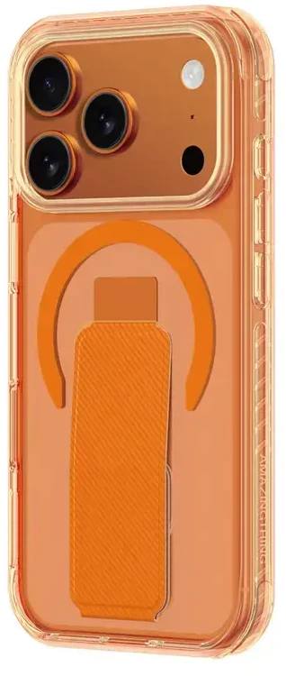 Dėklas „AmazingThing Titan Pro“ laikiklis, skirtas „iPhone 17 Pro Max“, suderinamas su „MagSafe“ - oranžinis