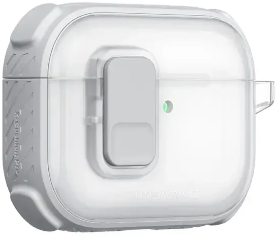 „AmazingThing Titan Pro Mag“ skaidrus dėklas, skirtas „AirPods Pro 3“ - Baltas