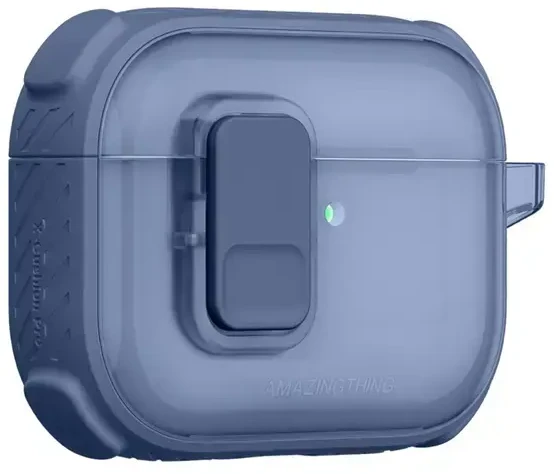 „AmazingThing Titan Pro Mag“ skaidrus dėklas, skirtas „AirPods Pro 3“ - Mėlyna