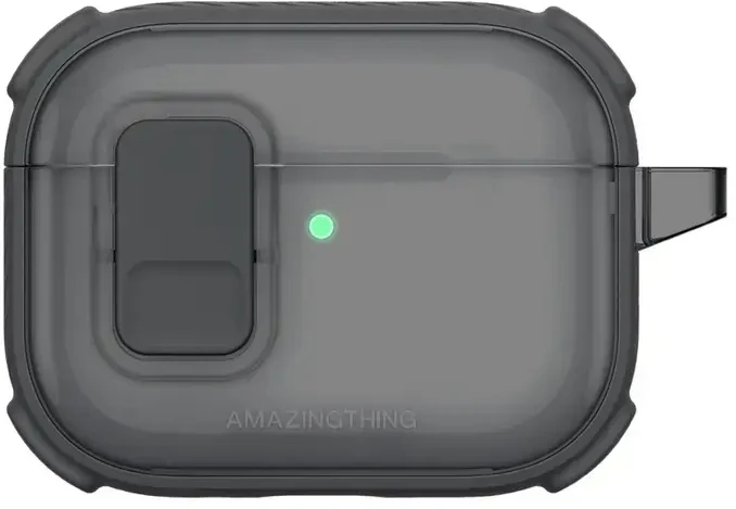 „AmazingThing Titan Pro Mag“ skaidrus dėklas, skirtas „AirPods Pro 3“ - Juodas