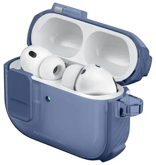 „AmazingThing Titan Pro Mag“ skaidrus dėklas, skirtas „AirPods Pro 3“ - Mėlyna
