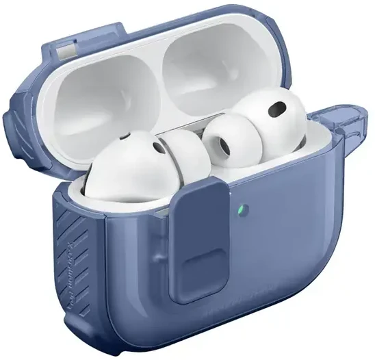 „AmazingThing Titan Pro Mag“ skaidrus dėklas, skirtas „AirPods Pro 3“ - Mėlyna