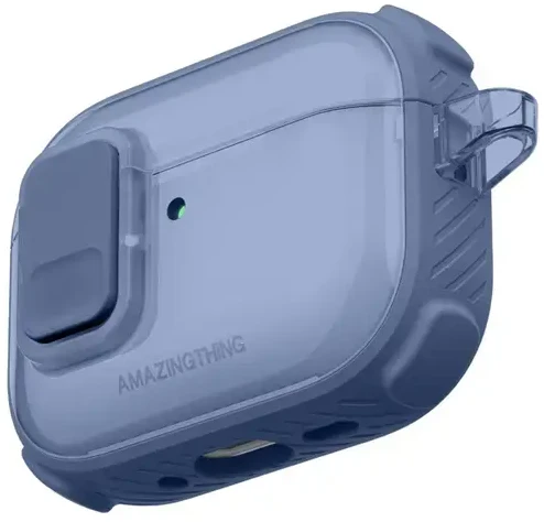 „AmazingThing Titan Pro Mag“ skaidrus dėklas, skirtas „AirPods Pro 3“ - Mėlyna
