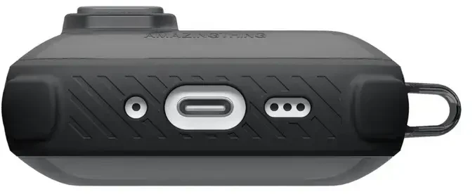 „AmazingThing Titan Pro Mag“ skaidrus dėklas, skirtas „AirPods Pro 3“ - Juodas