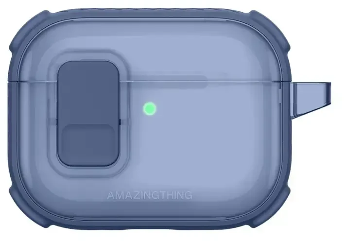 „AmazingThing Titan Pro Mag“ skaidrus dėklas, skirtas „AirPods Pro 3“ - Mėlyna