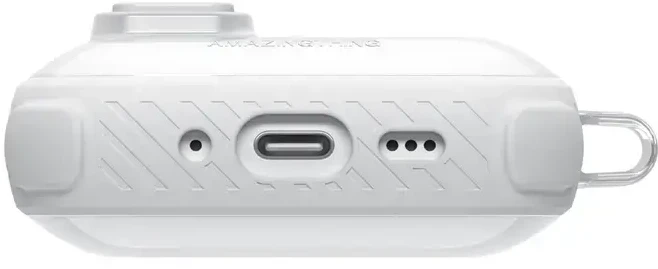 „AmazingThing Titan Pro Mag“ skaidrus dėklas, skirtas „AirPods Pro 3“ - Baltas