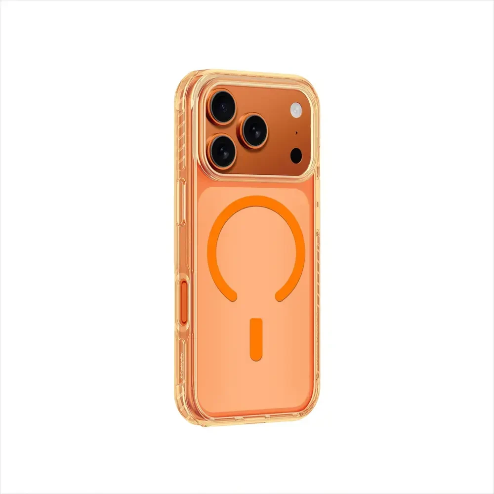 „AmazingThing Titan Pro“ dėklas, skirtas „iPhone 17 Pro“, suderinamas su „MagSafe“ - oranžinis