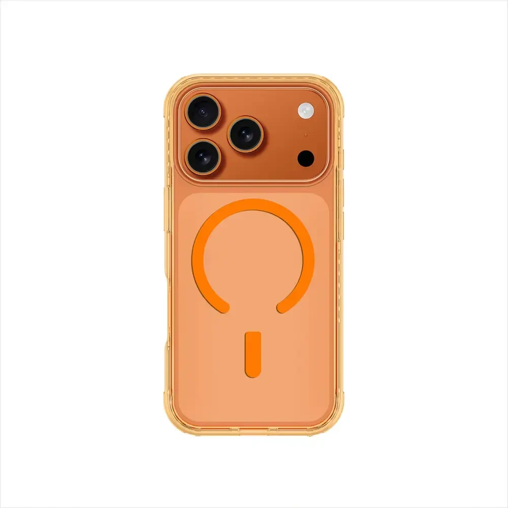 „AmazingThing Titan Pro“ dėklas, skirtas „iPhone 17 Pro“, suderinamas su „MagSafe“ - oranžinis
